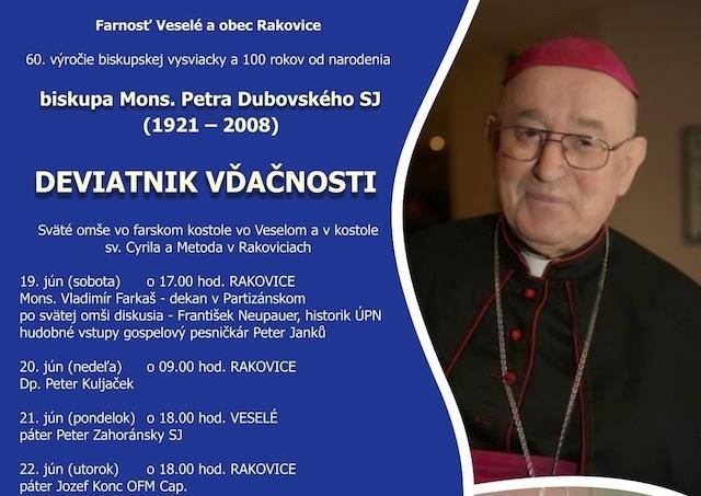 Pripomenú si 100 rokov od narodenia biskupa Petra Dubovského SJ