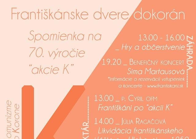 V Trnave bude v sobotu akcia s názvom Františkánske dvere dokorán
