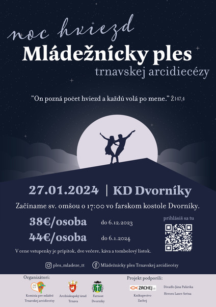 Komisia pre mládež Trnavskej arcidiecézy usporiada mládežnícky ples