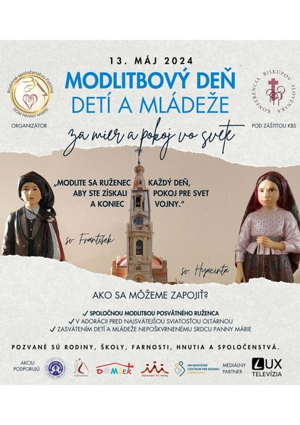 V deň zjavení vo Fatime slávime modlitbový deň za mier a pokoj vo svete