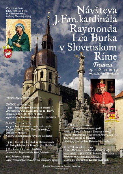 Kardinál Raymond Burke na Trnavskej novéne