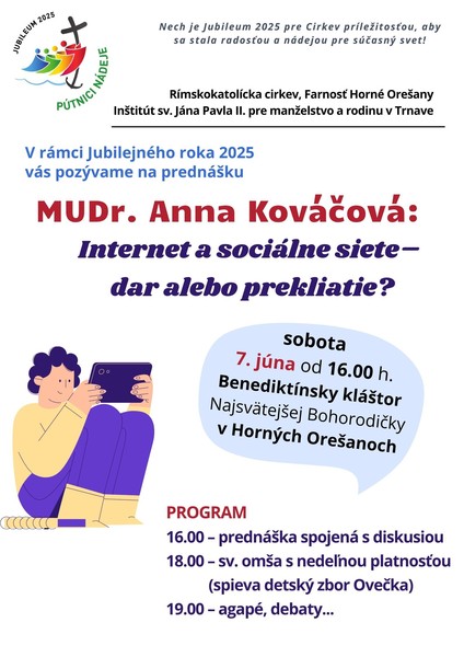 Pozývame na prednášku: "Internet a sociálne siete - dar alebo prekliatie?"