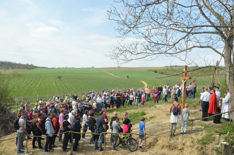 V Gáborských ruženných horách pri Hlohovci požehnali obnovený kríž