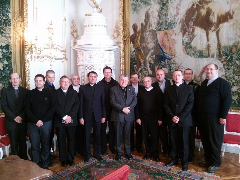 Kňazi Novomestského dekanátu na výjazdovej rekolekcii v Prahe