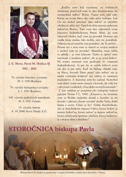 Pripomíname si 100. výročie narodenia biskupa Pavla Mária Hnilicu